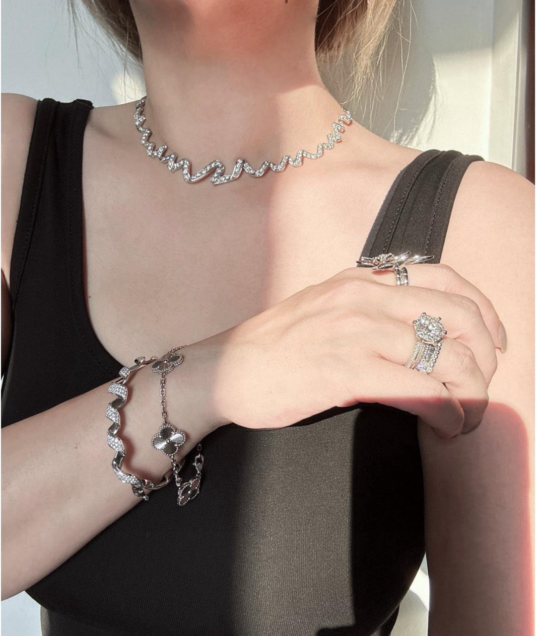 CHRISTIAN DIOR Серебряное колье из белого золота, фото 5