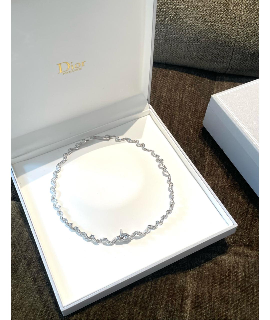CHRISTIAN DIOR Серебряное колье из белого золота, фото 2