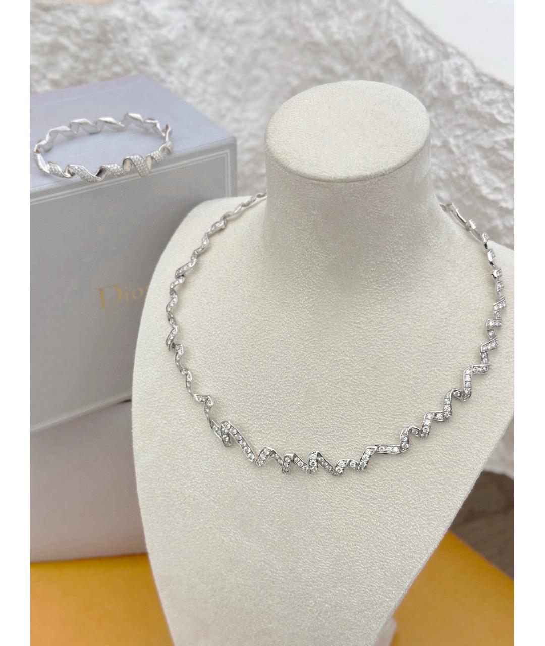 CHRISTIAN DIOR Серебряное колье из белого золота, фото 4
