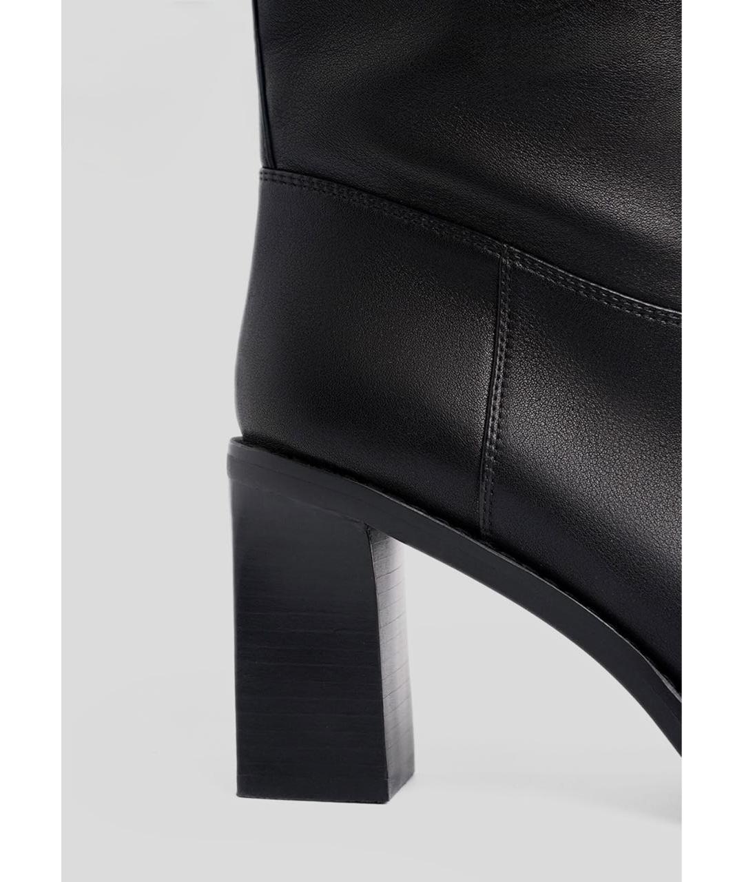12 STOREEZ Черные кожаные сапоги, фото 4