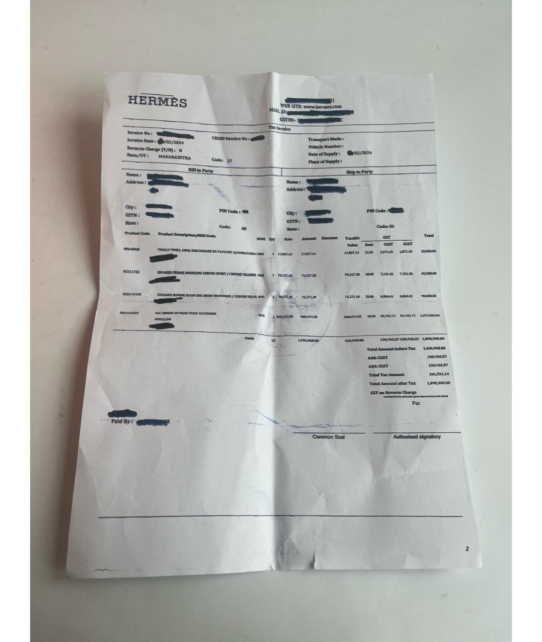 HERMES Серая кожаная сумка тоут, фото 3