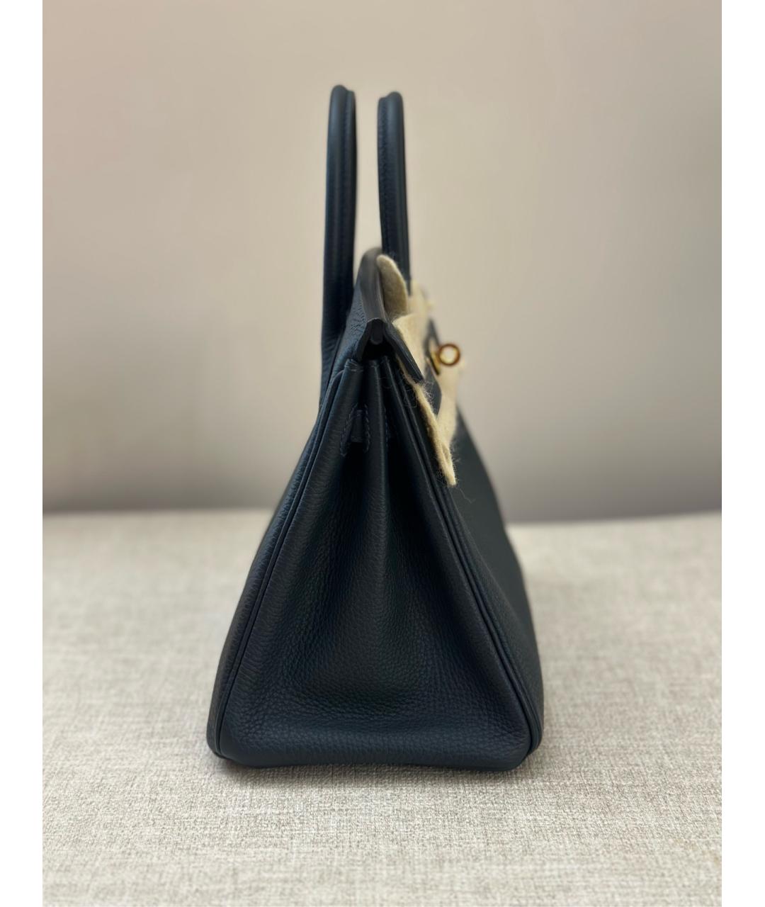 HERMES Зеленая кожаная сумка с короткими ручками, фото 4