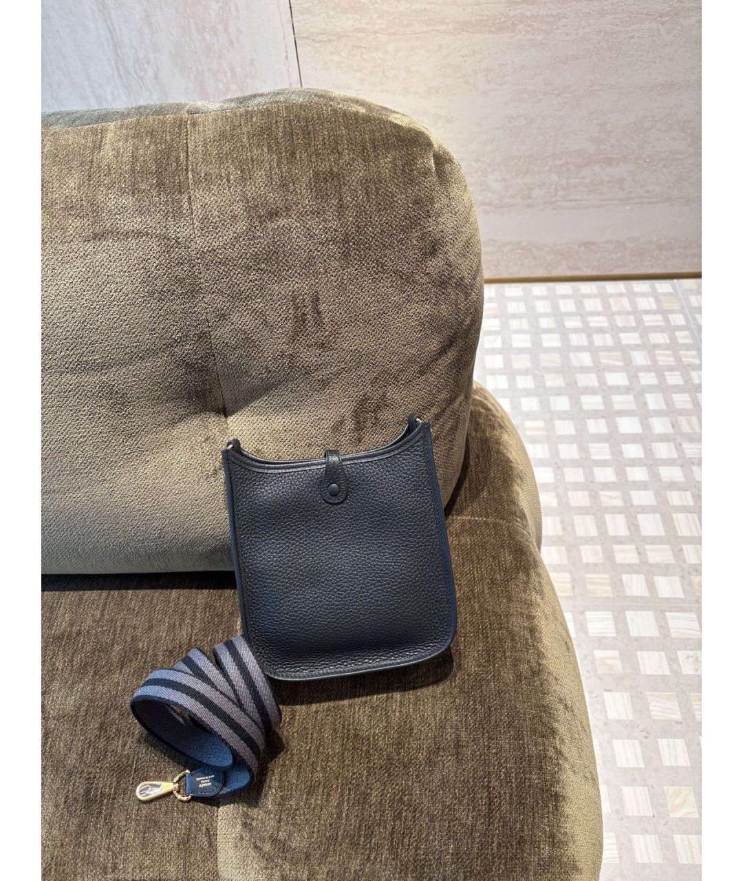 HERMES Черная кожаная сумка через плечо, фото 2