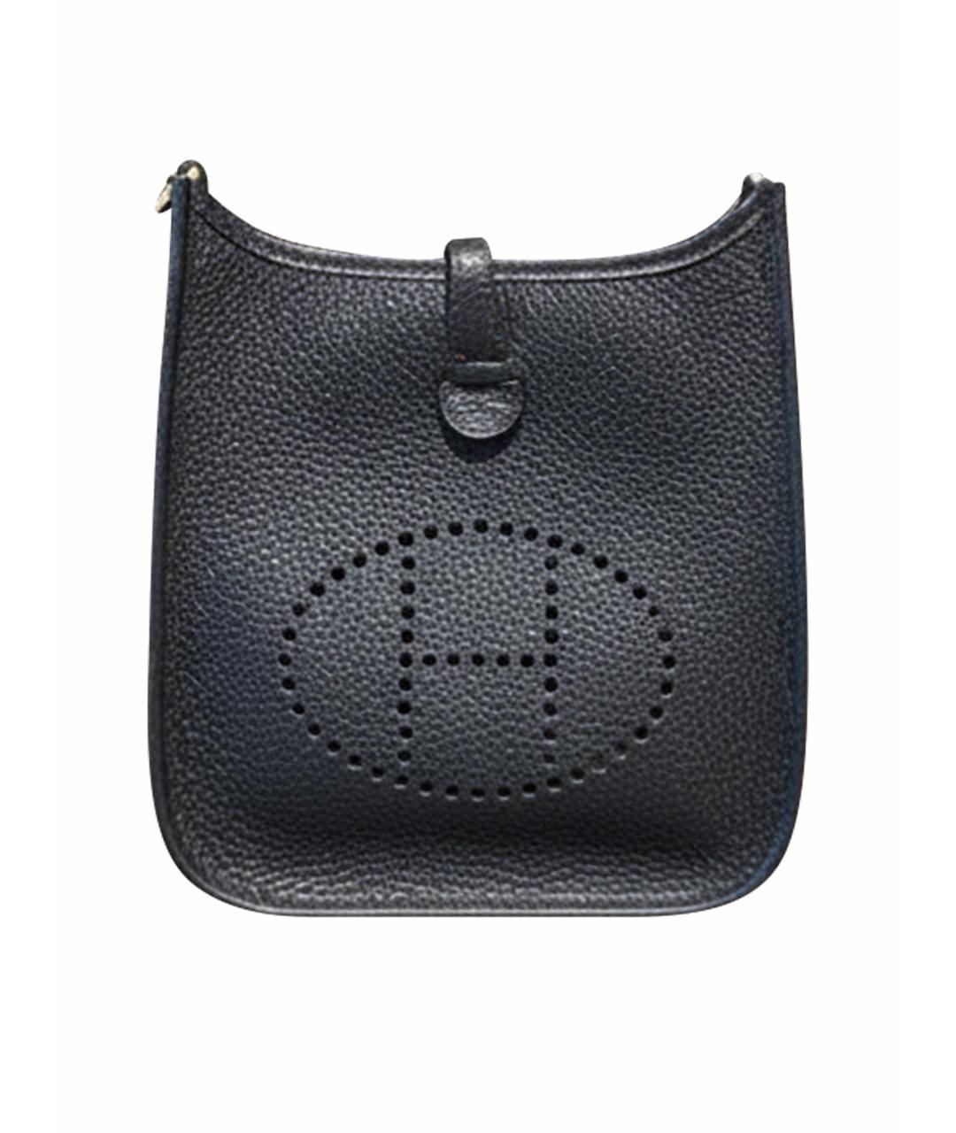 HERMES Черная кожаная сумка через плечо, фото 1