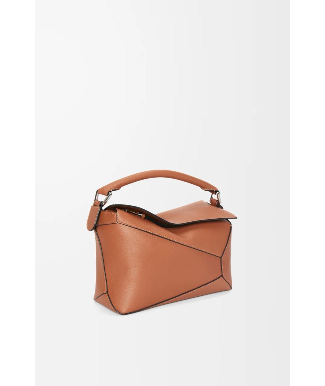 LOEWE Коричневая кожаная сумка через плечо, фото 4