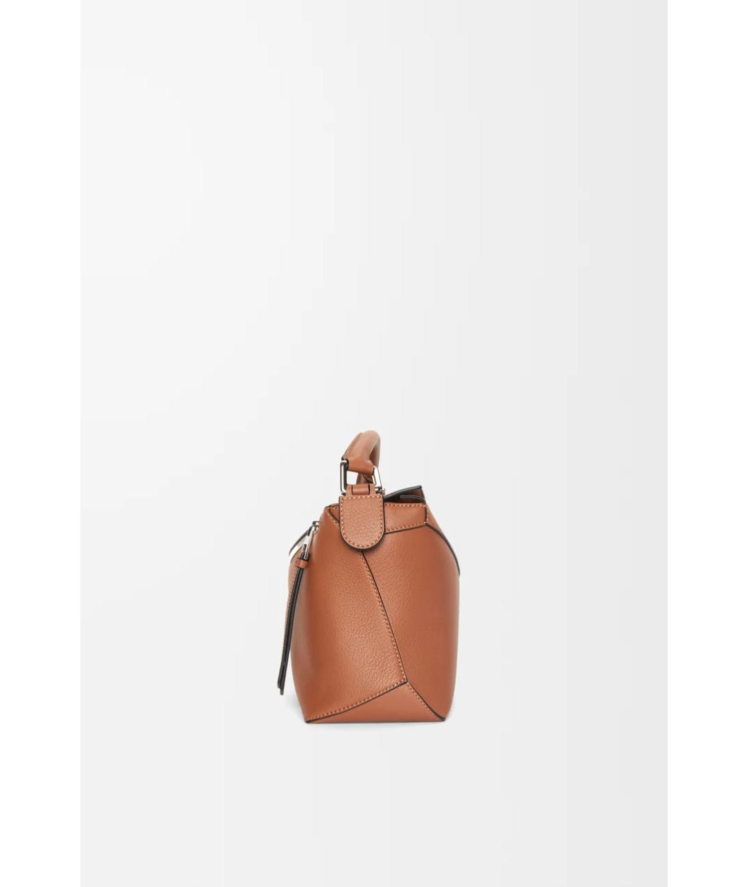 LOEWE Коричневая кожаная сумка через плечо, фото 5