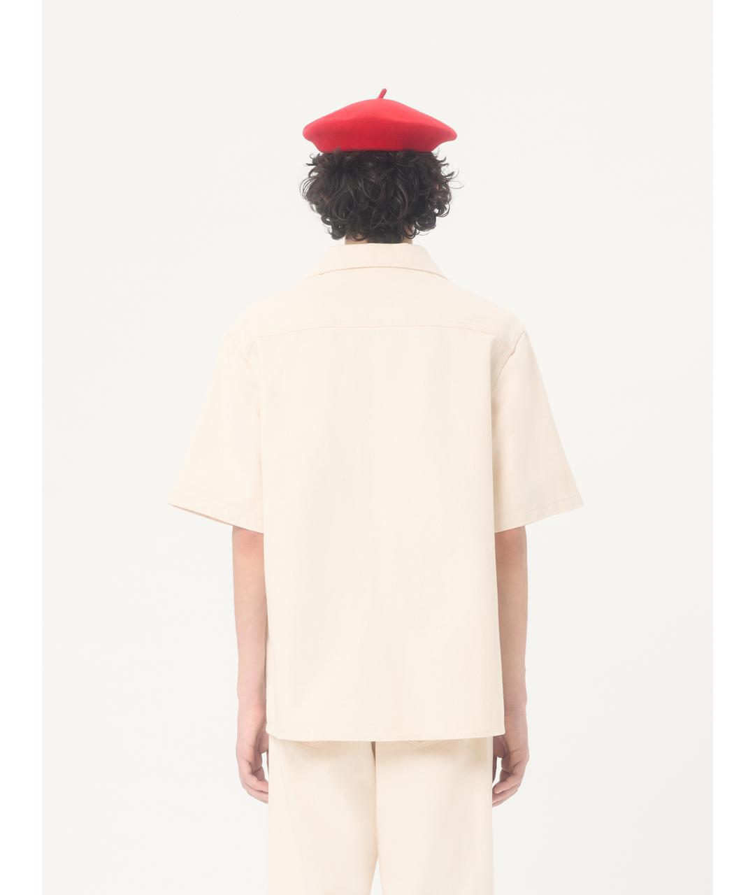 VALENTINO Бежевая хлопковая кэжуал рубашка, фото 6