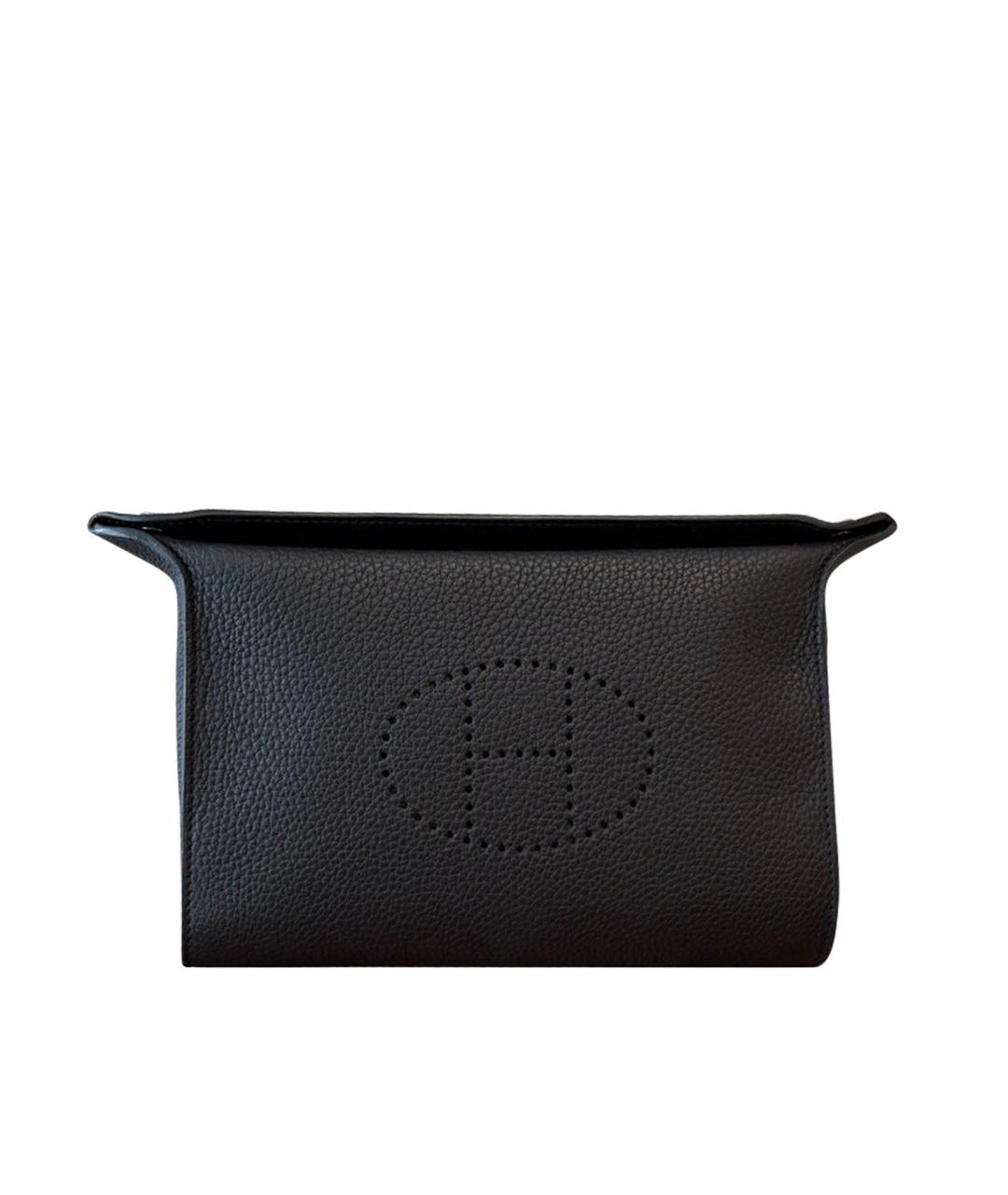 HERMES Черная кожаная сумка через плечо, фото 1