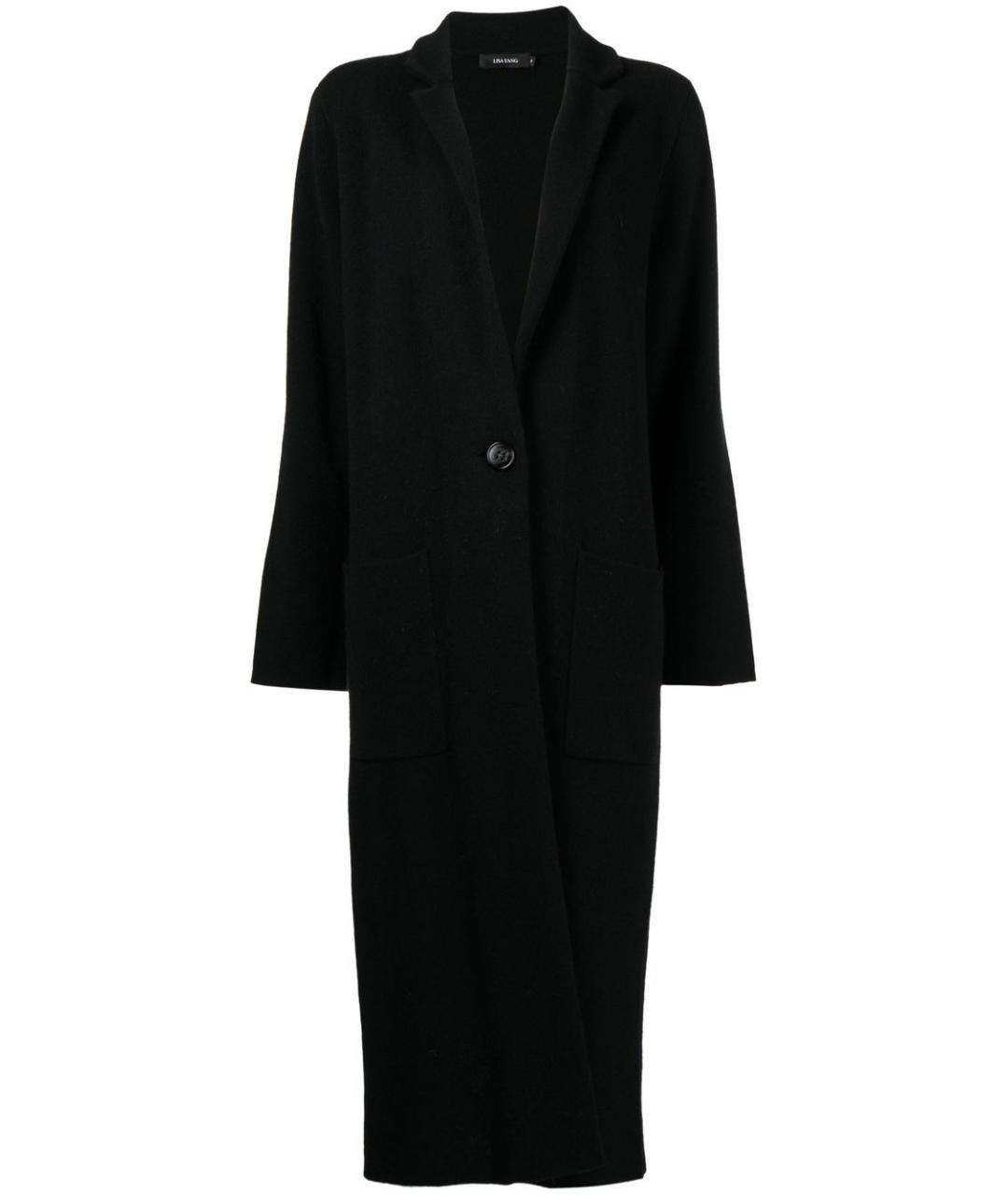 LISA YANG Черное шерстяное пальто, фото 1