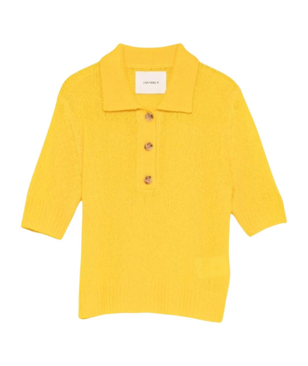 LISA YANG Желтый кашемировый джемпер / свитер, фото 1