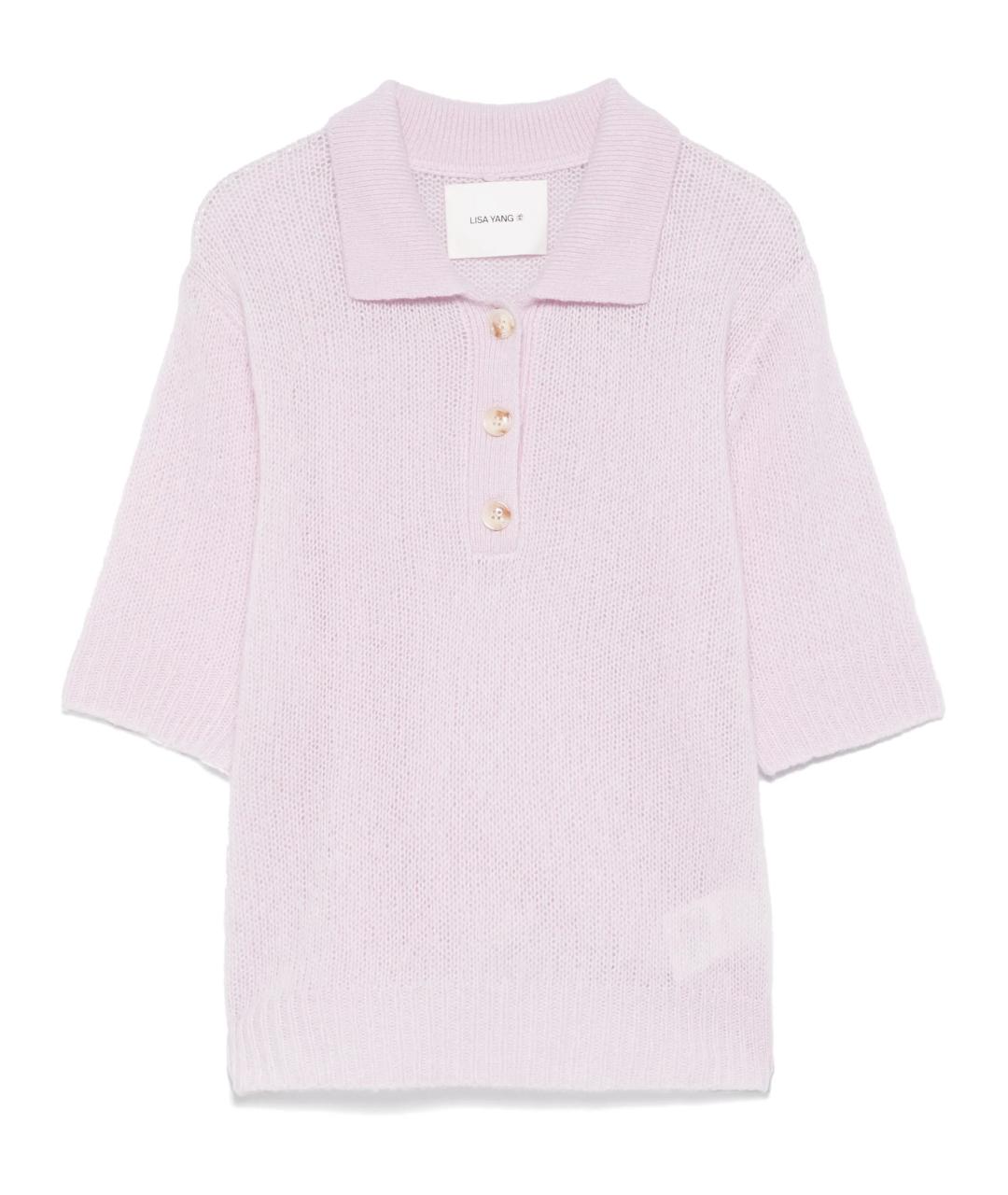 LISA YANG Розовый кашемировый джемпер / свитер, фото 1