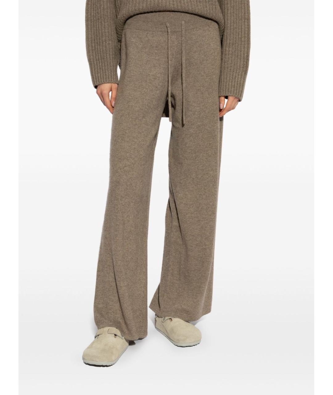 LISA YANG Коричневые прямые брюки, фото 3