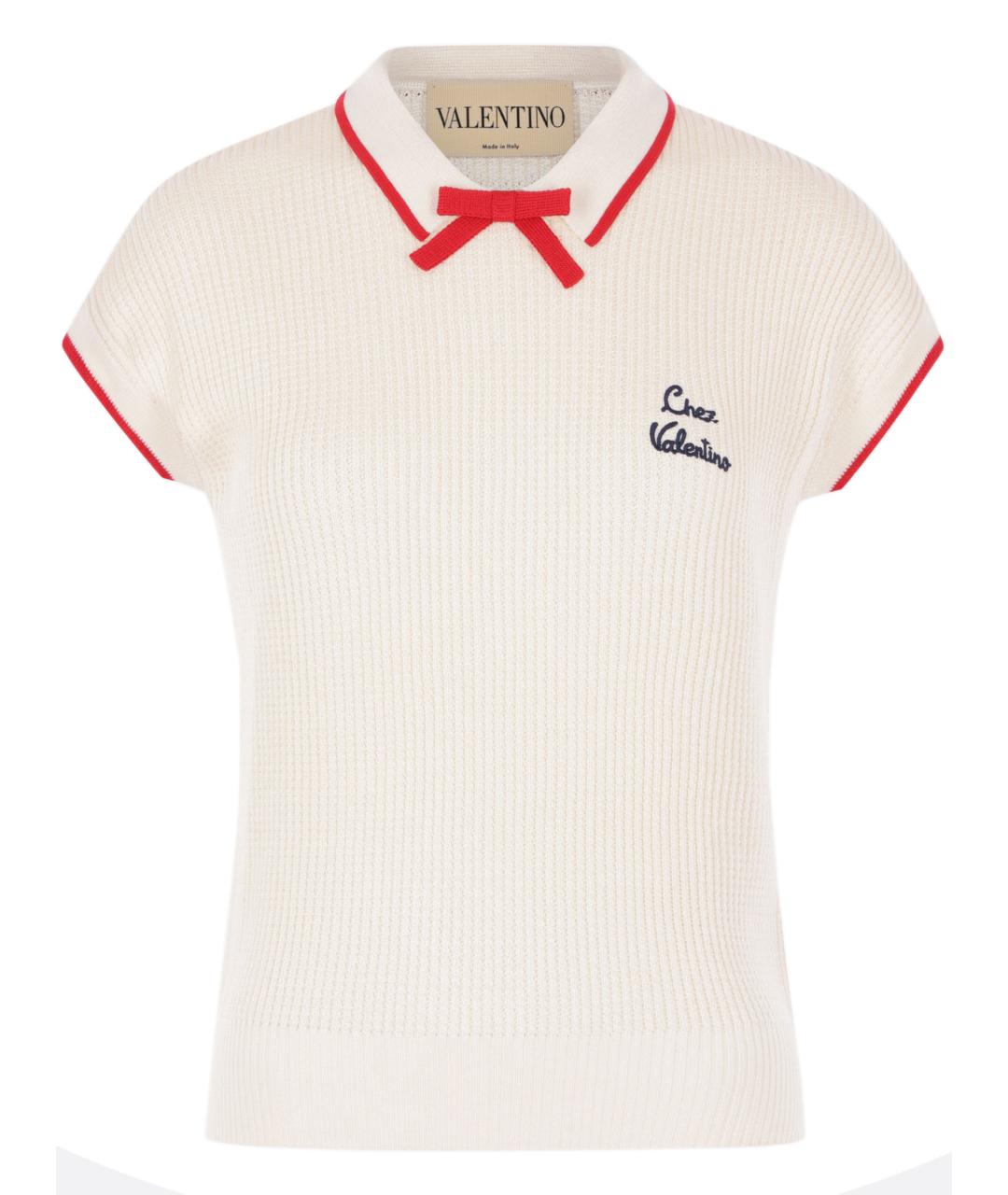 VALENTINO Белая хлопковая футболка, фото 1