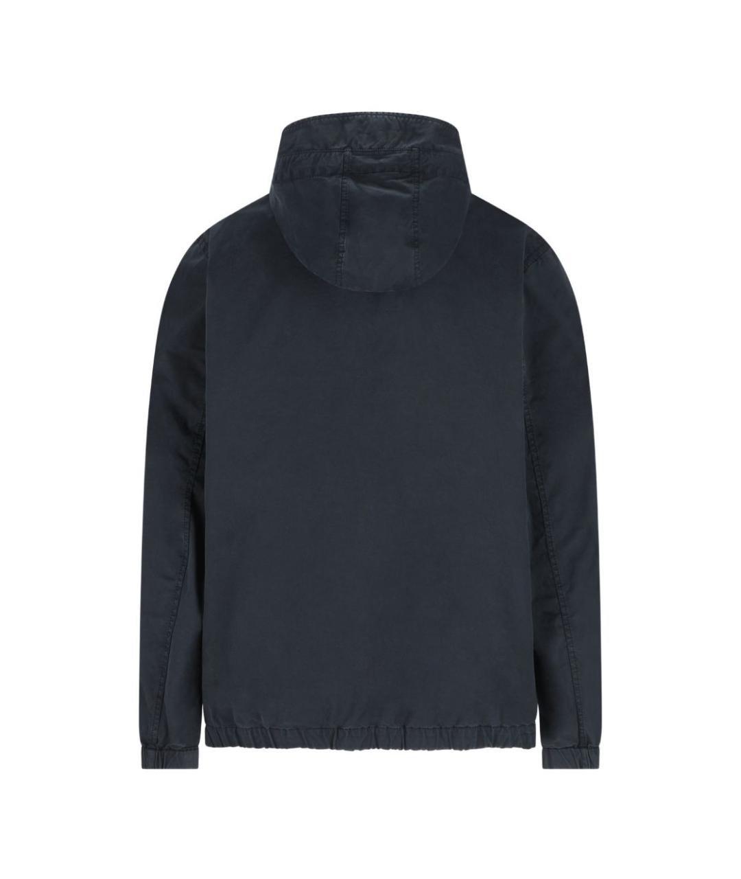 STONE ISLAND Темно-синяя хлопковая куртка, фото 2