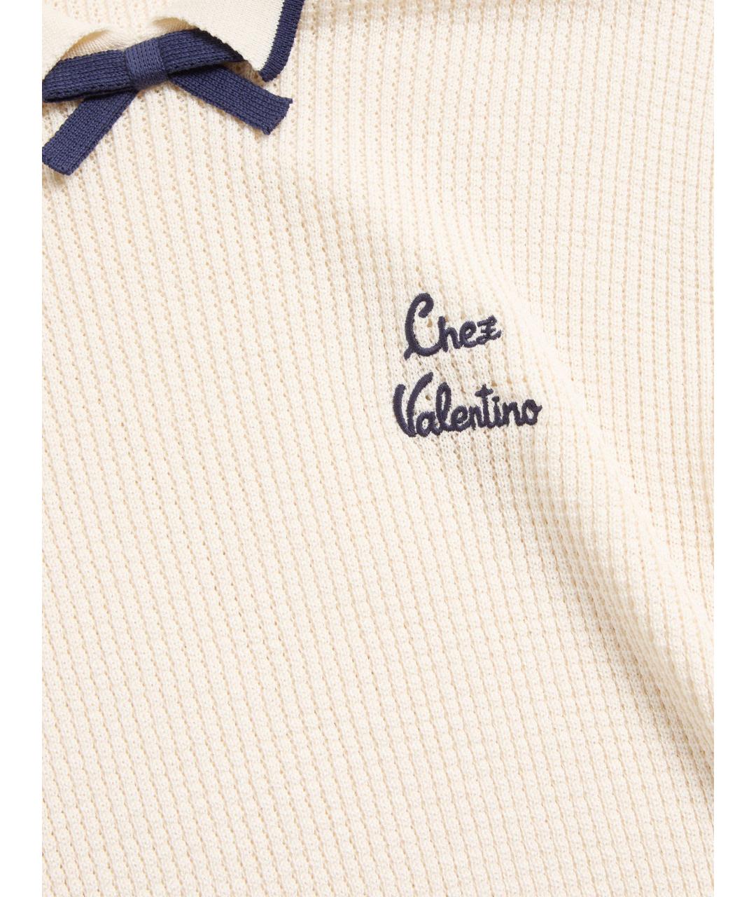 VALENTINO Бежевое хлопковое повседневное платье, фото 7