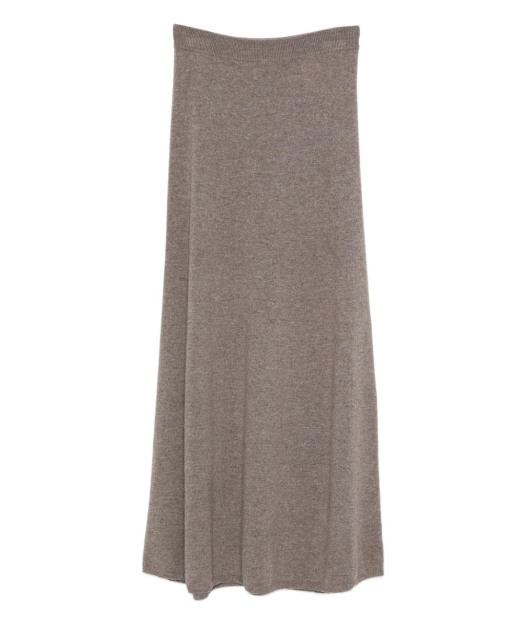 LISA YANG Бежевая кашемировая юбка макси, фото 1