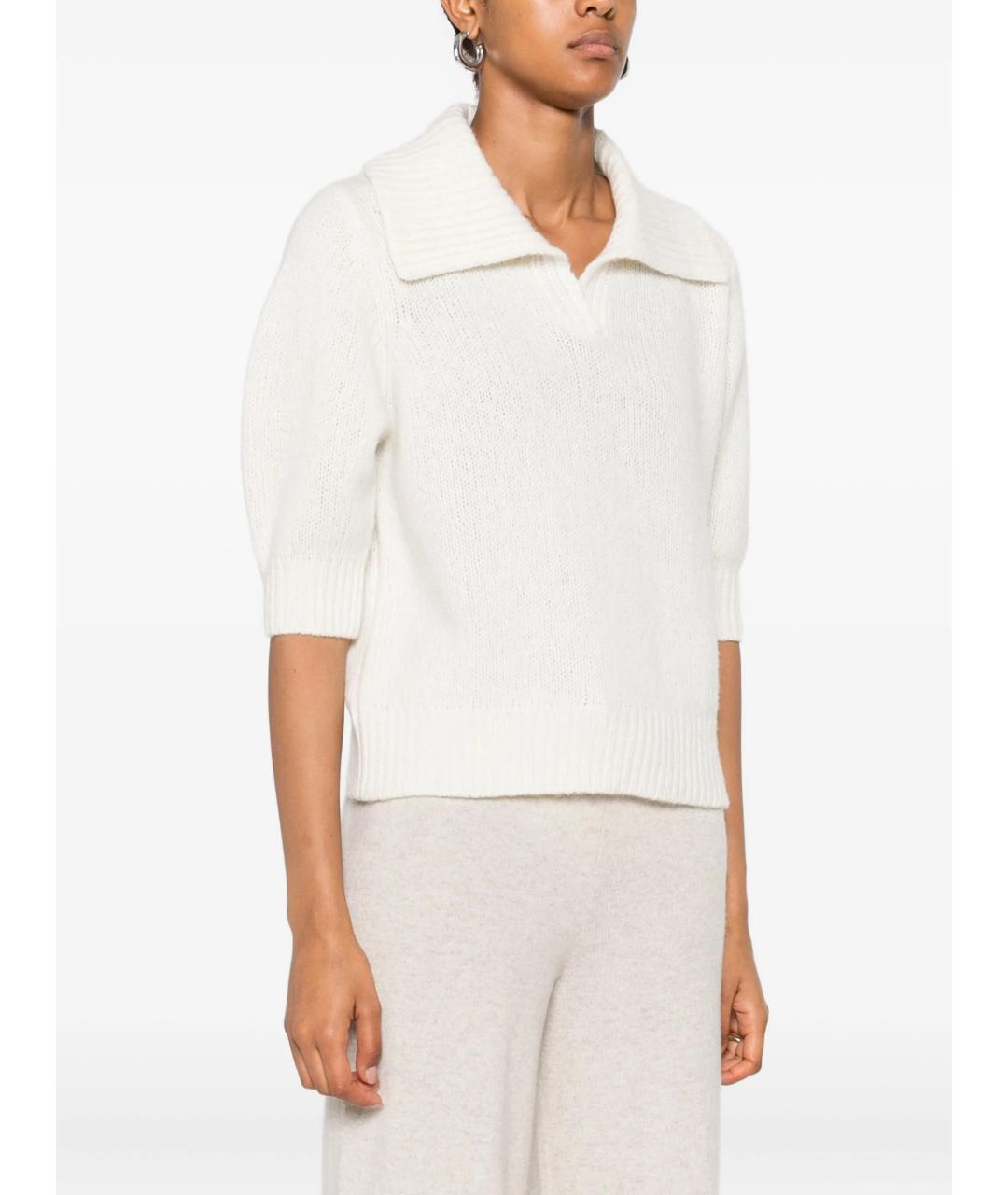 LISA YANG Белый кашемировый джемпер / свитер, фото 3