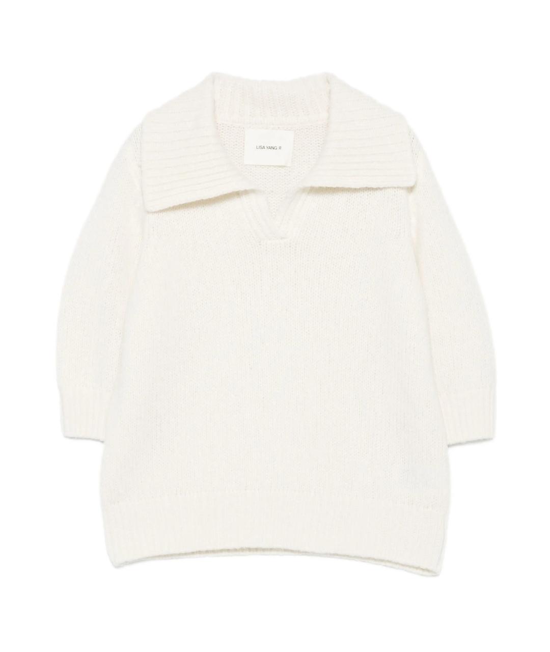LISA YANG Белый кашемировый джемпер / свитер, фото 1