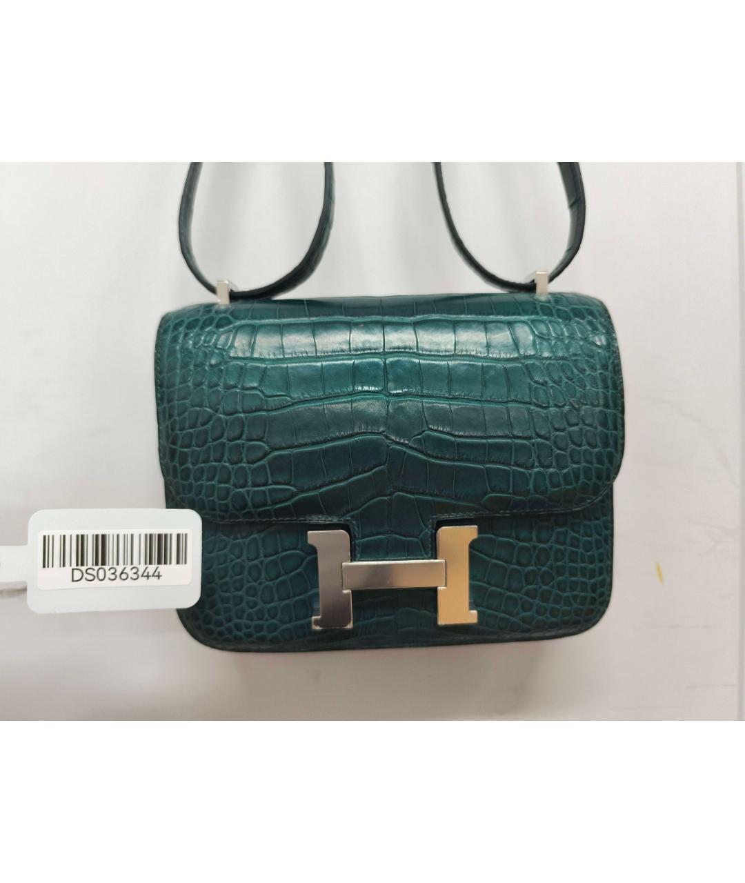 HERMES Зеленая кожаная сумка через плечо, фото 3