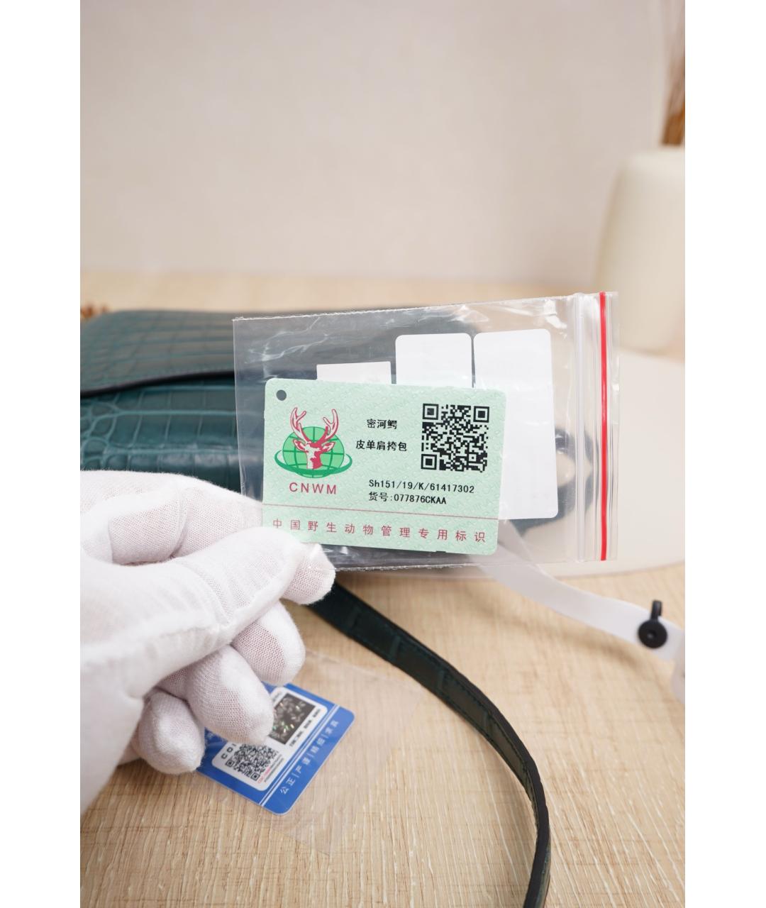 HERMES Зеленая кожаная сумка через плечо, фото 2