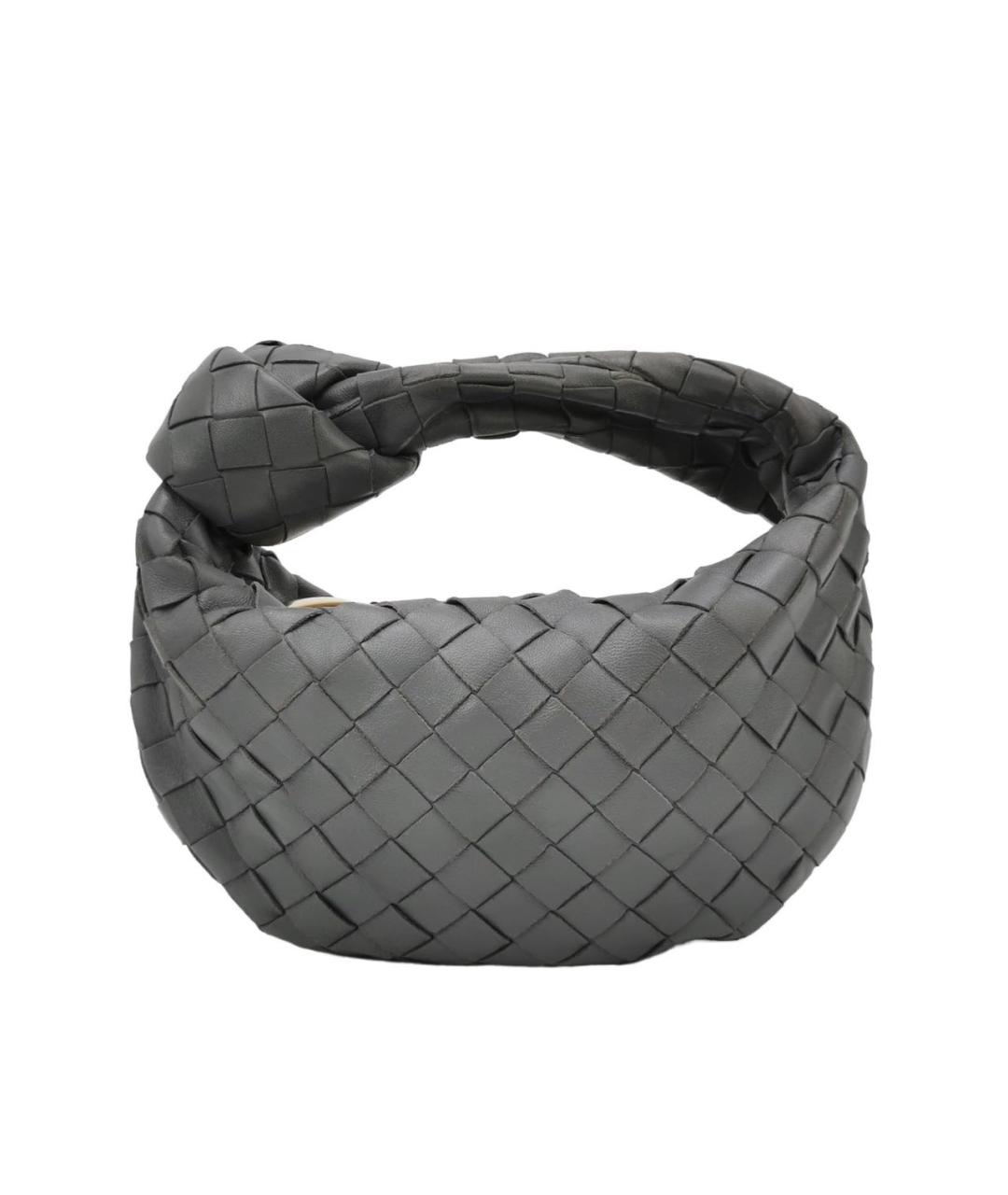 BOTTEGA VENETA Серая кожаная сумка с короткими ручками, фото 1