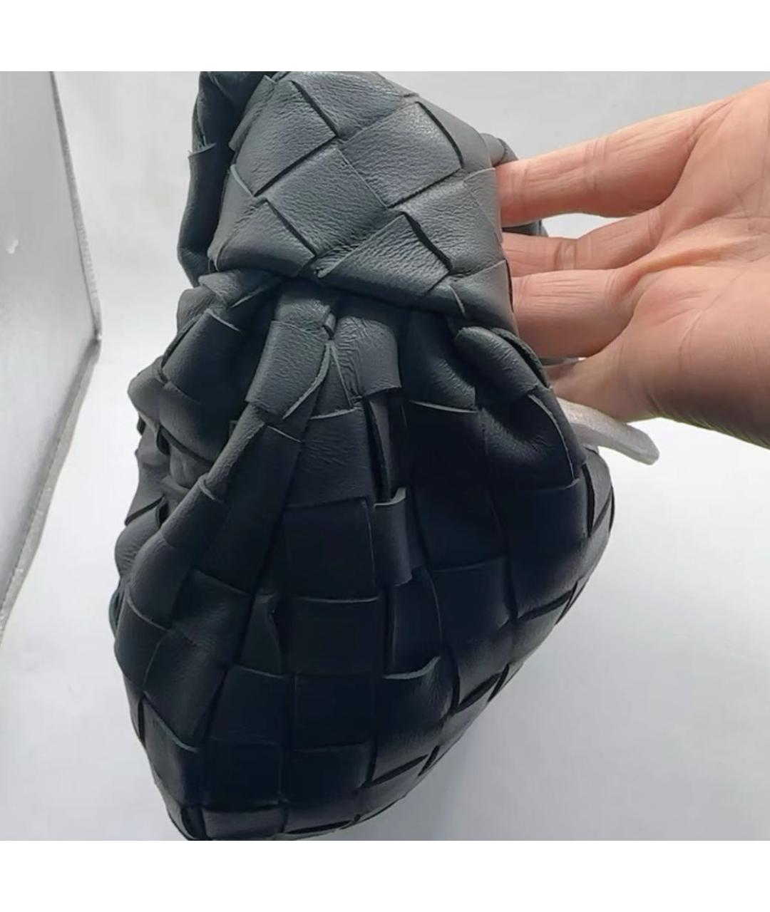 BOTTEGA VENETA Серая кожаная сумка с короткими ручками, фото 4