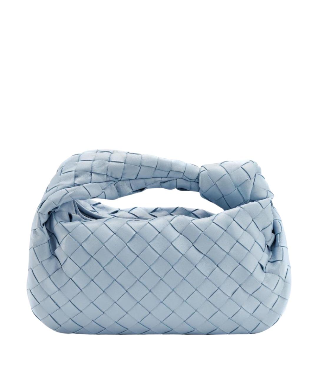 BOTTEGA VENETA Голубая кожаная сумка с короткими ручками, фото 1