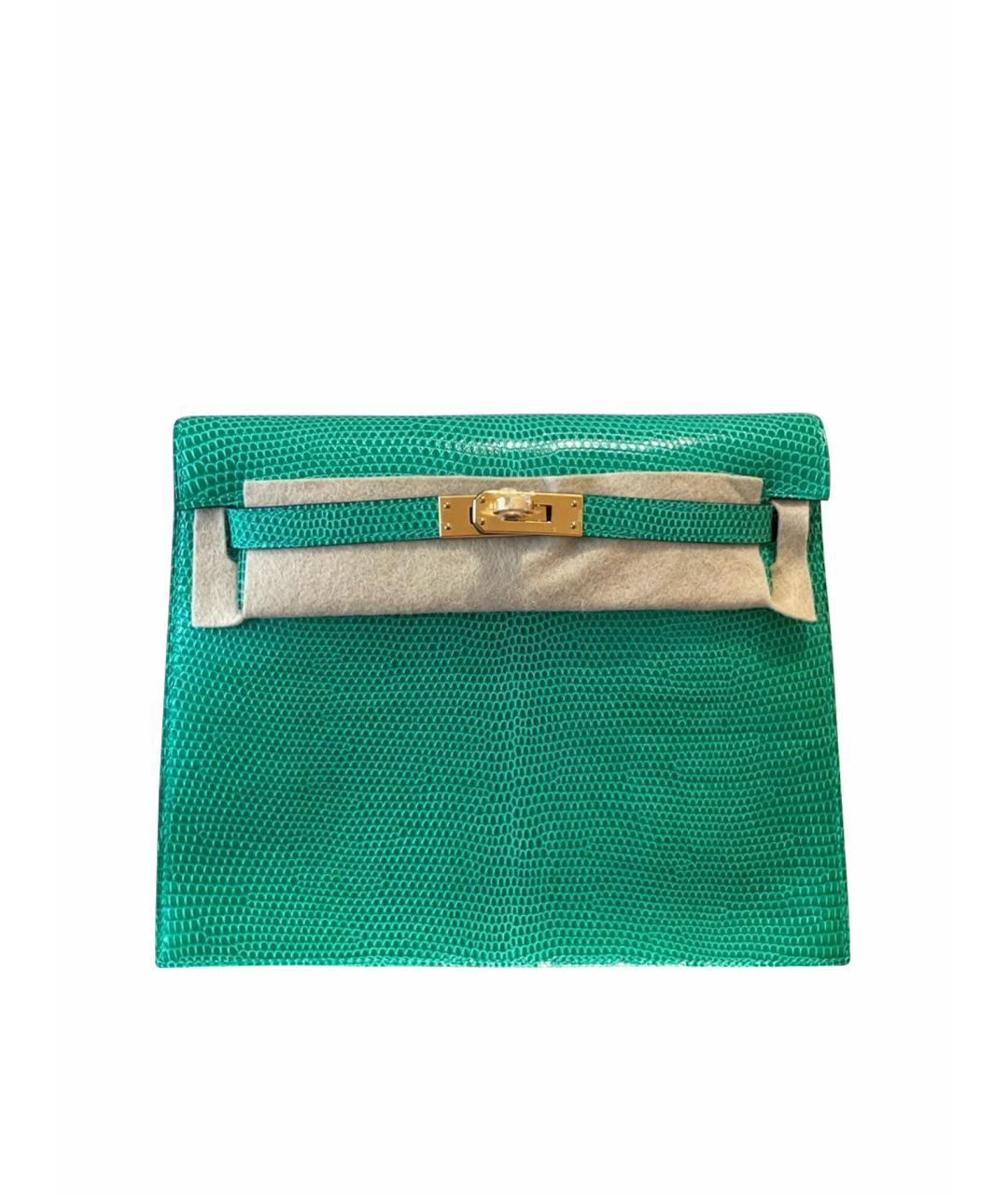 HERMES Зеленая кожаная сумка через плечо, фото 1