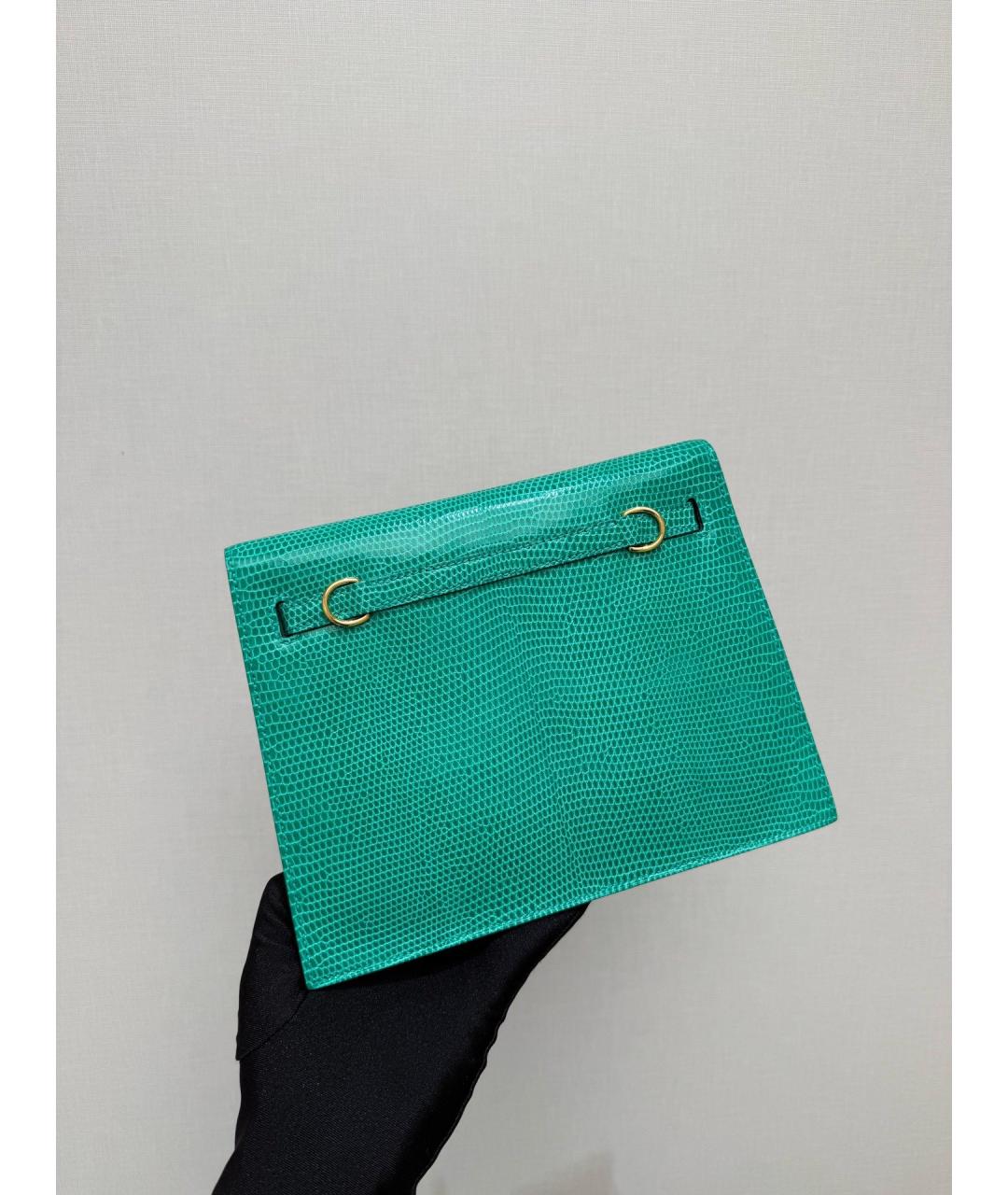 HERMES Зеленая кожаная сумка через плечо, фото 7