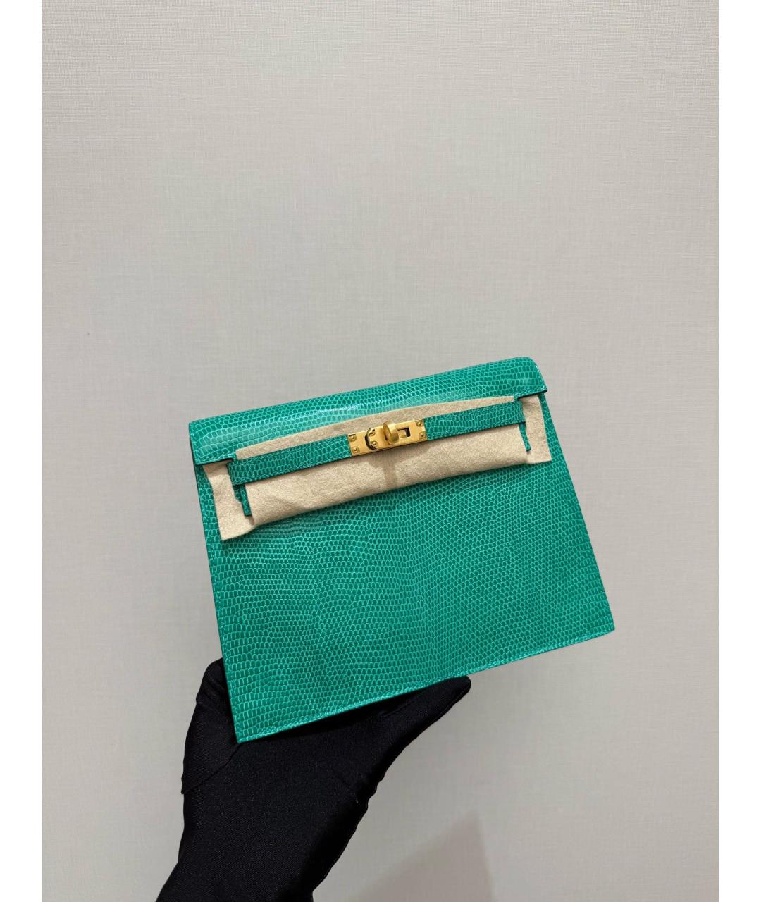 HERMES Зеленая кожаная сумка через плечо, фото 6