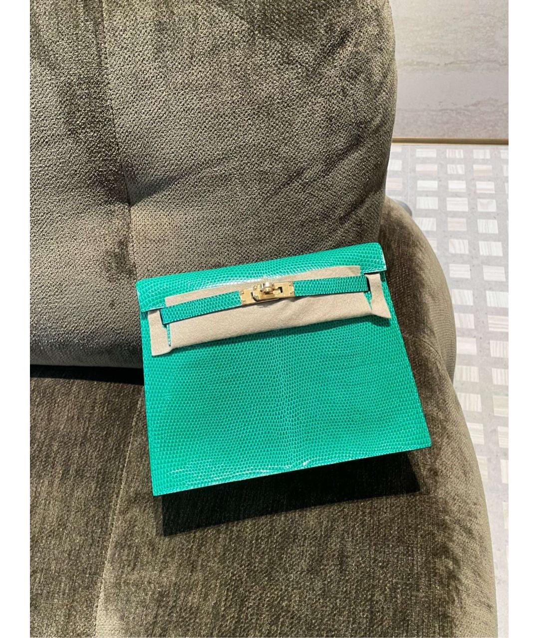 HERMES Зеленая кожаная сумка через плечо, фото 3