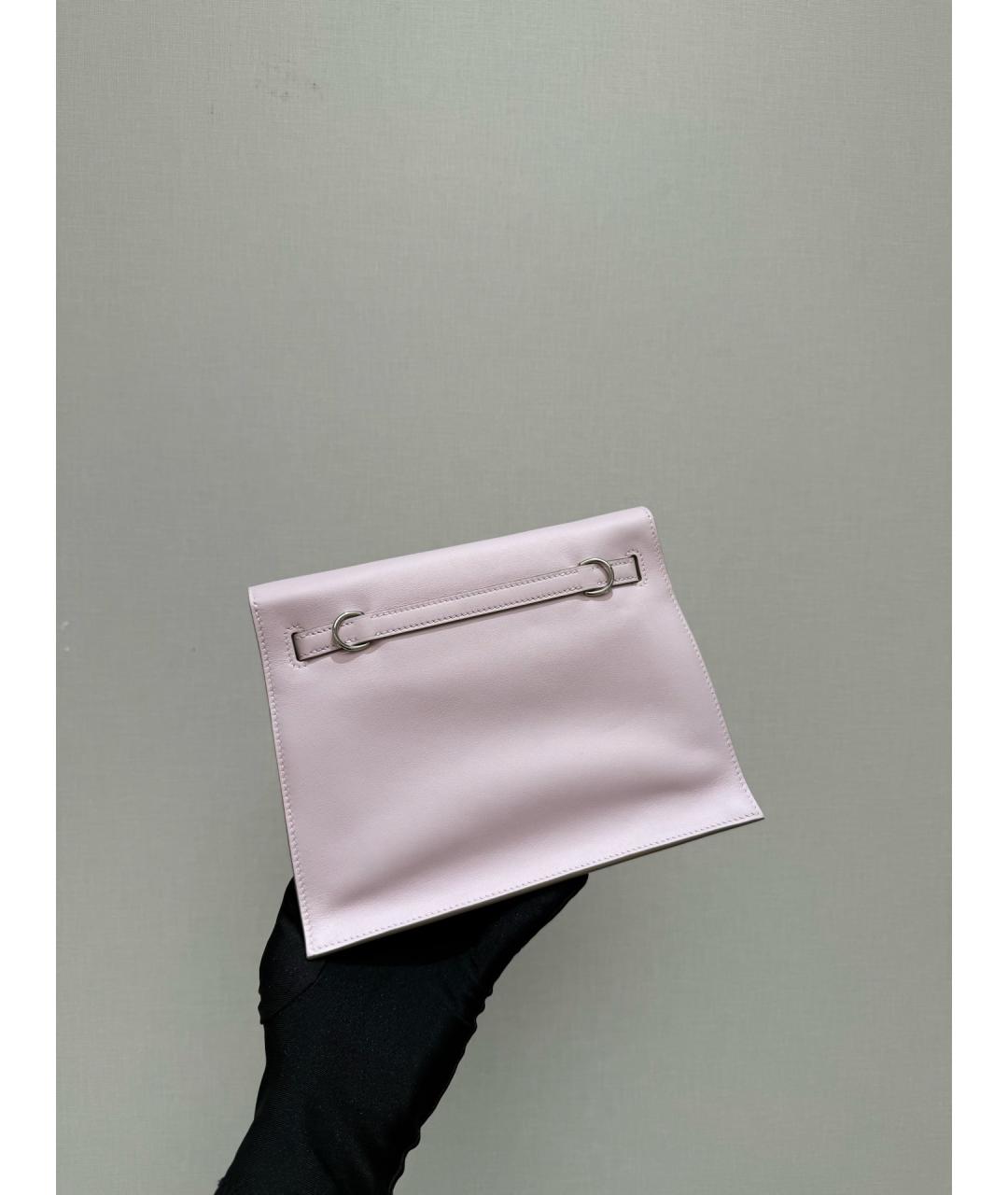 HERMES Фиолетовая кожаная сумка через плечо, фото 6