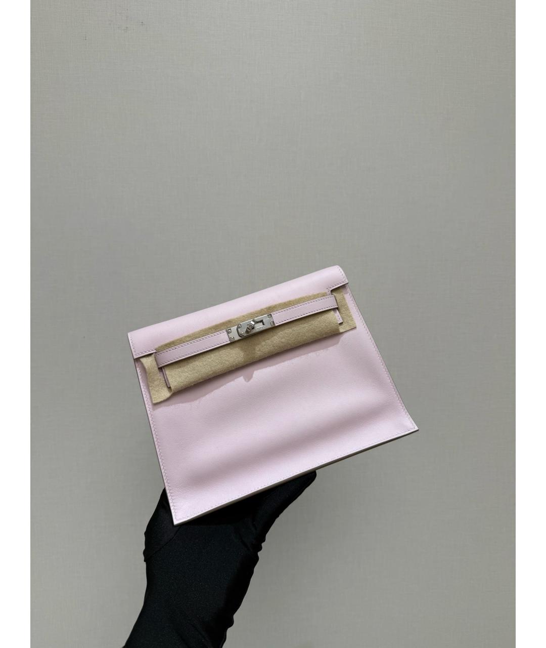 HERMES Фиолетовая кожаная сумка через плечо, фото 5