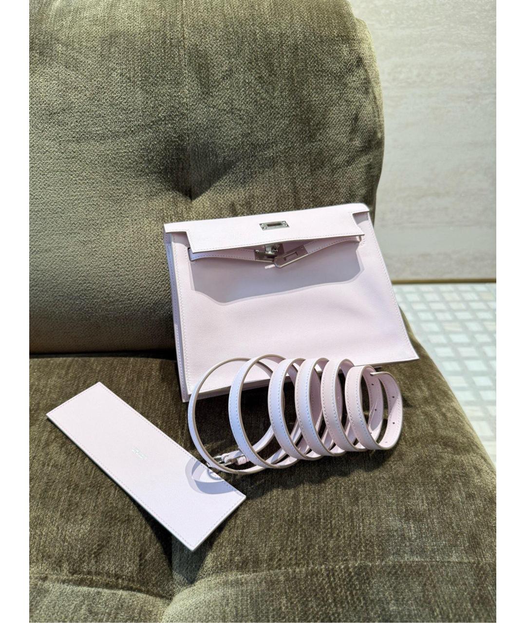 HERMES Фиолетовая кожаная сумка через плечо, фото 2