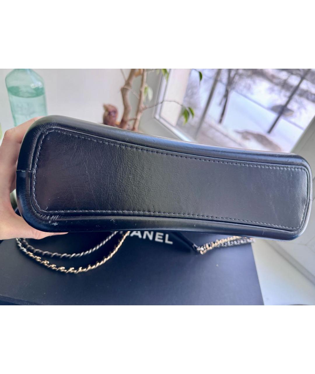 CHANEL Черная кожаная сумка через плечо, фото 7