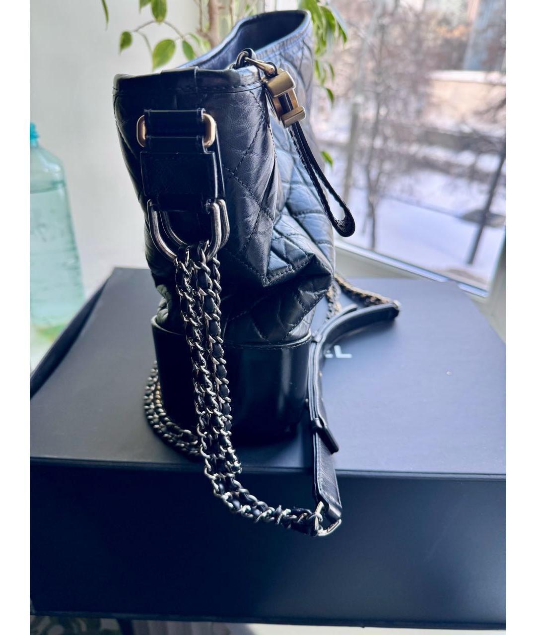 CHANEL Черная кожаная сумка через плечо, фото 3