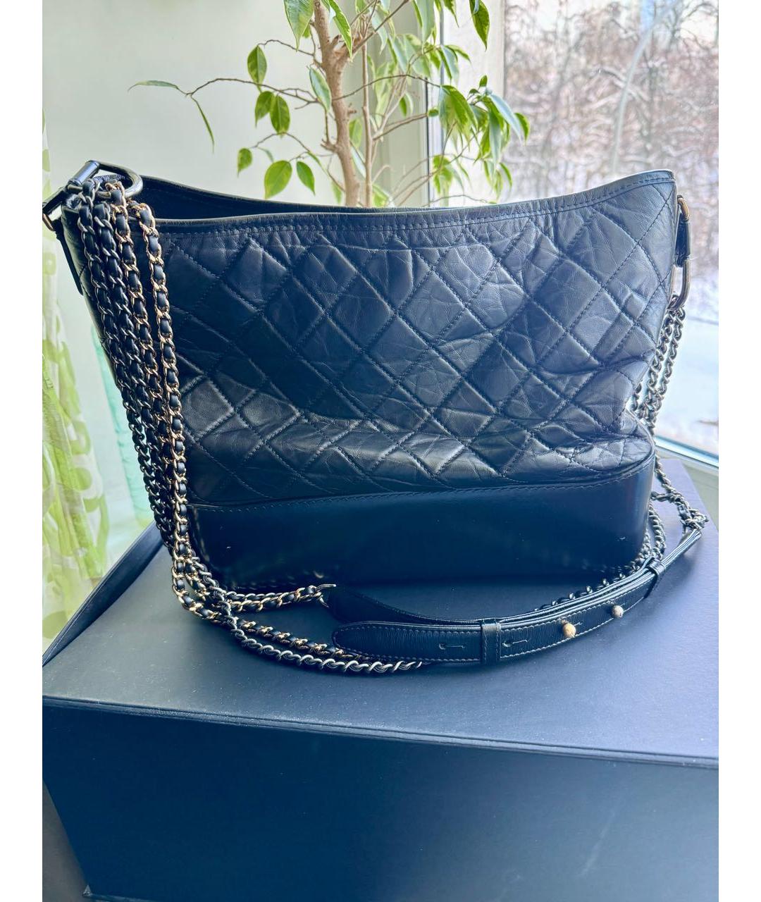 CHANEL Черная кожаная сумка через плечо, фото 9