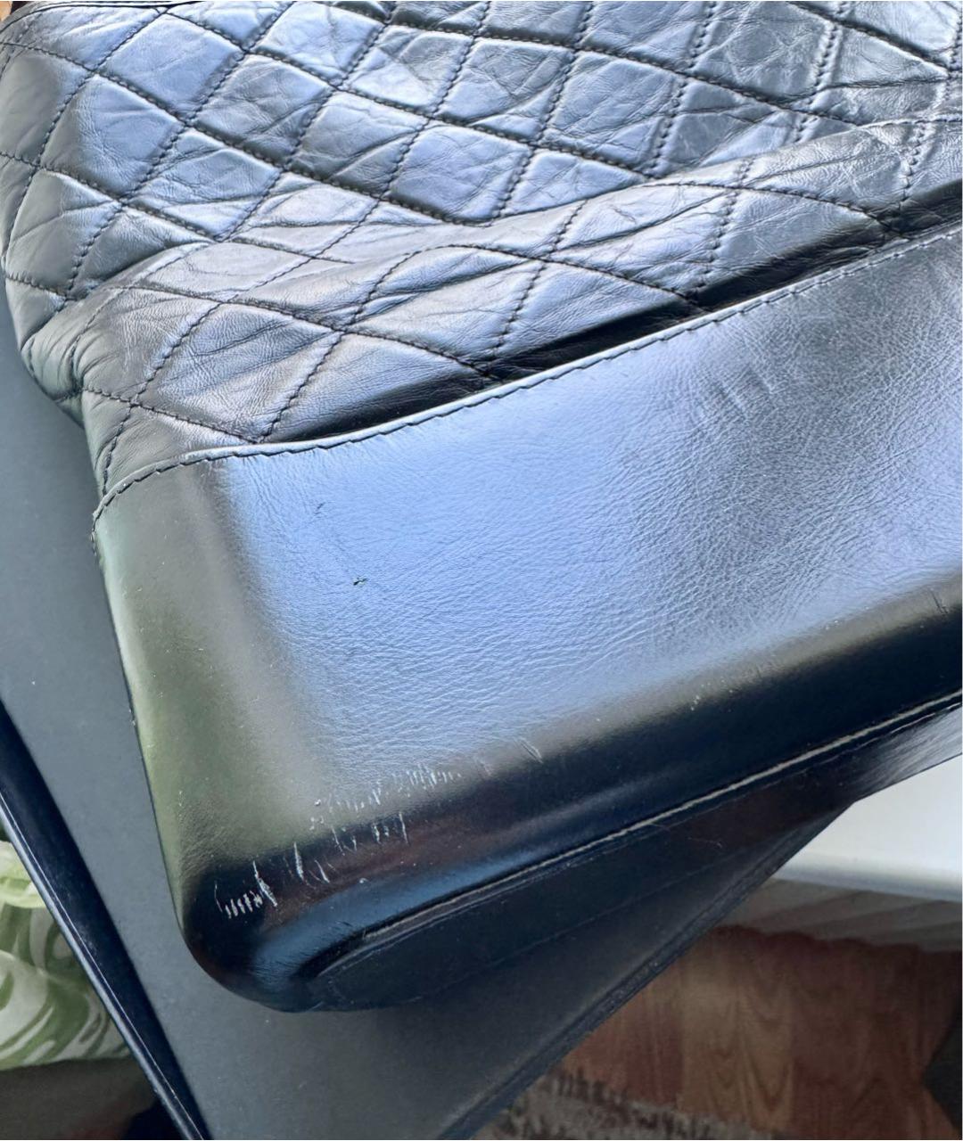 CHANEL Черная кожаная сумка через плечо, фото 6