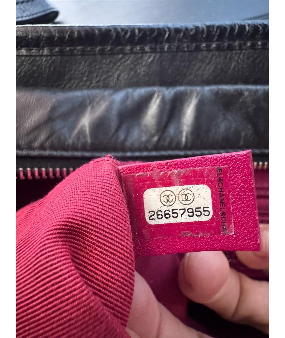 CHANEL Черная кожаная сумка через плечо, фото 8