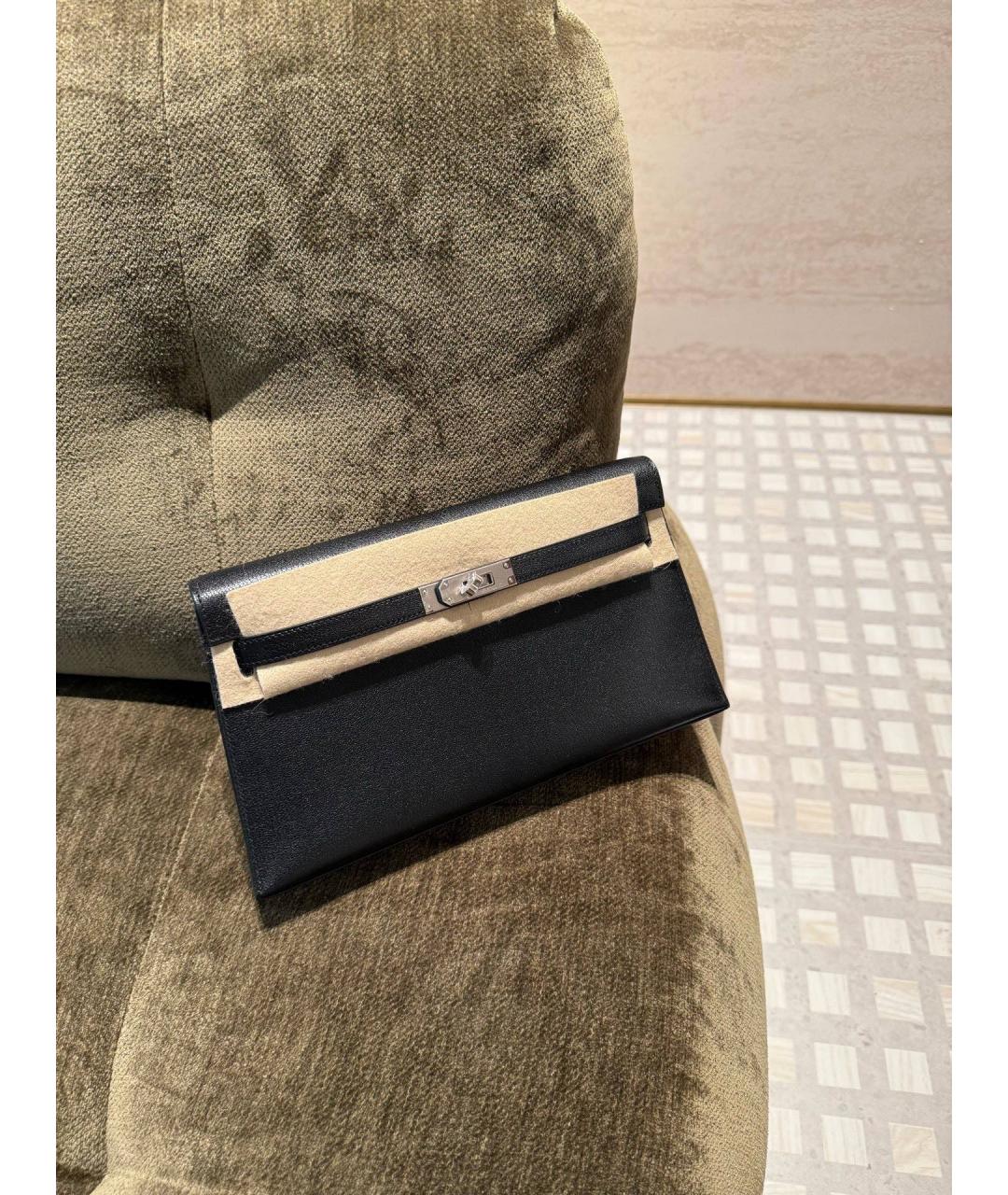 HERMES Черная кожаная сумка через плечо, фото 2