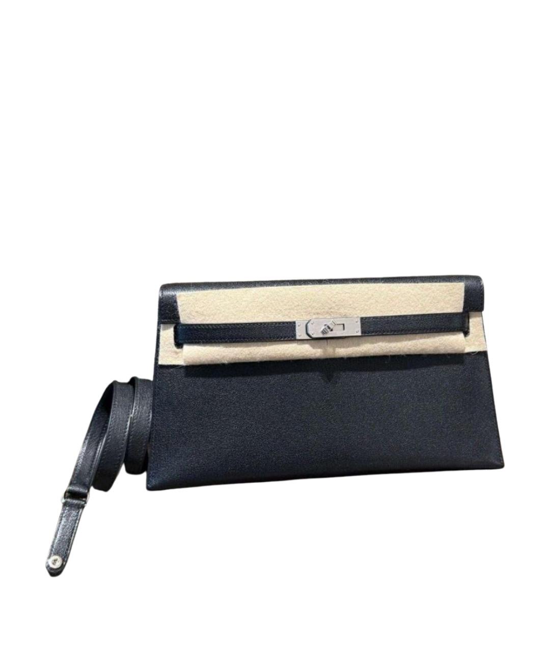 HERMES Черная кожаная сумка через плечо, фото 1