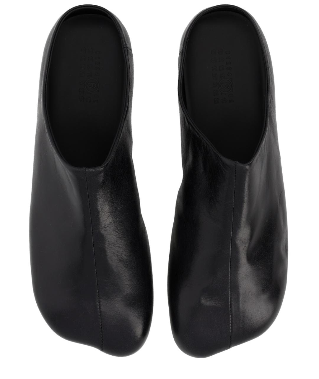 MM6 MAISON MARGIELA Черные кожаные сандалии, фото 3