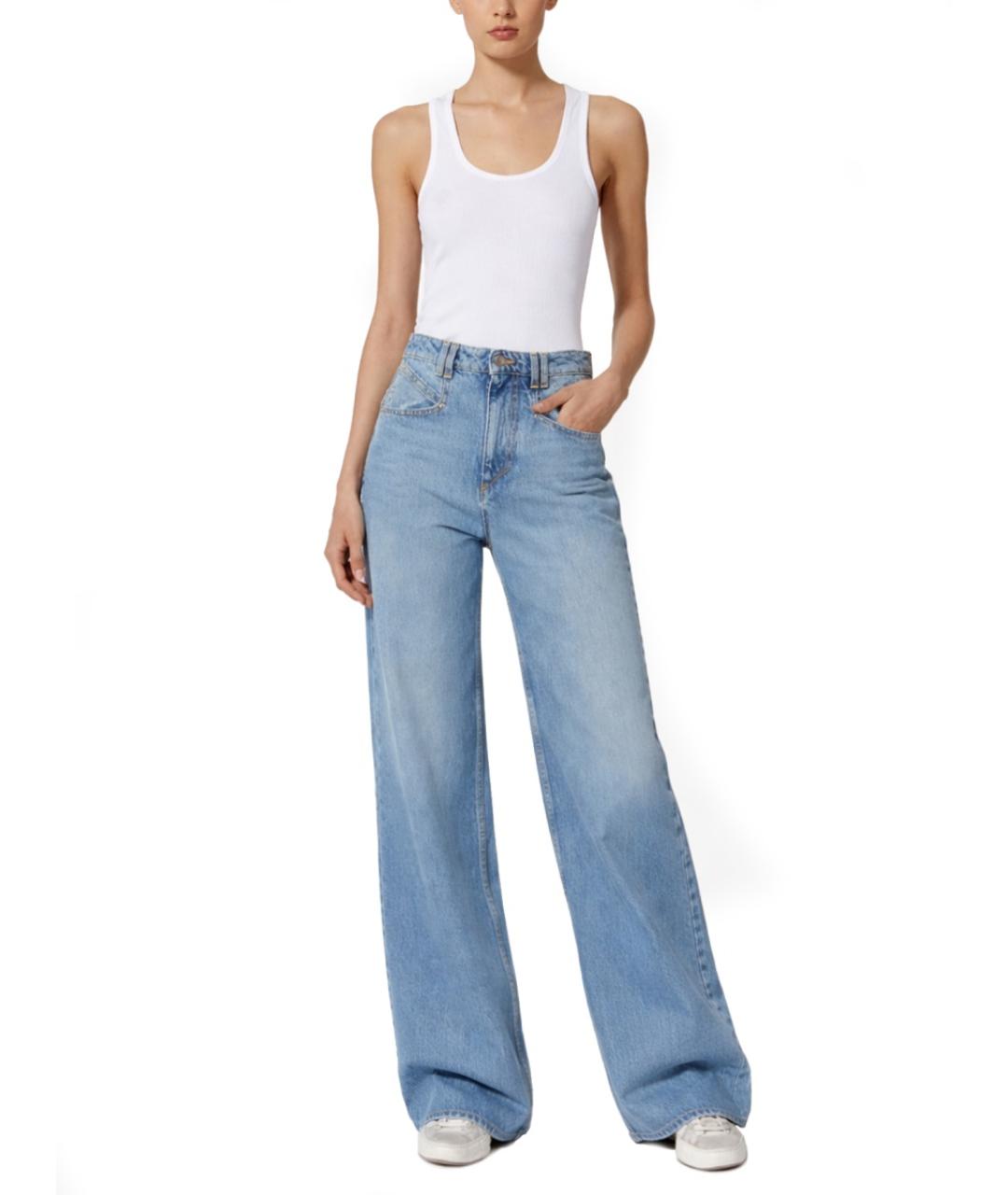 ISABEL MARANT Синие хлопковые прямые джинсы, фото 2