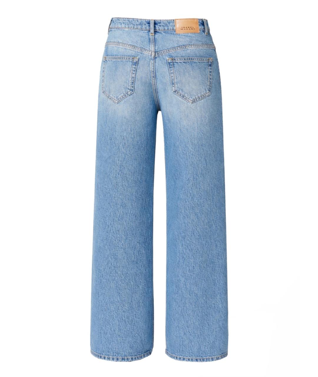 ISABEL MARANT Синие хлопковые прямые джинсы, фото 3