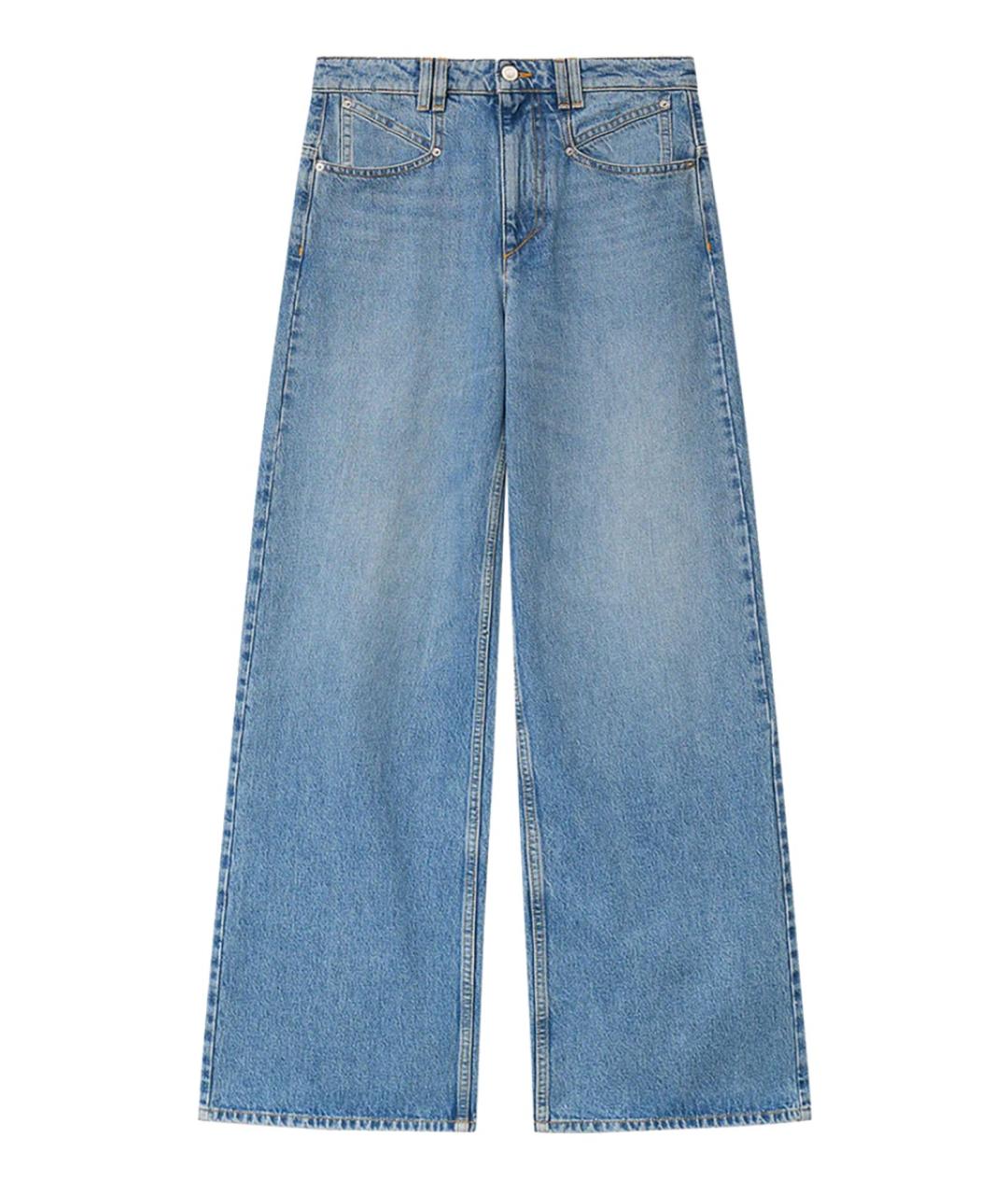 ISABEL MARANT Синие хлопковые прямые джинсы, фото 1