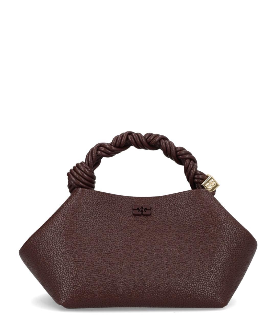 GANNI Коричневая синтетическая сумка тоут, фото 1