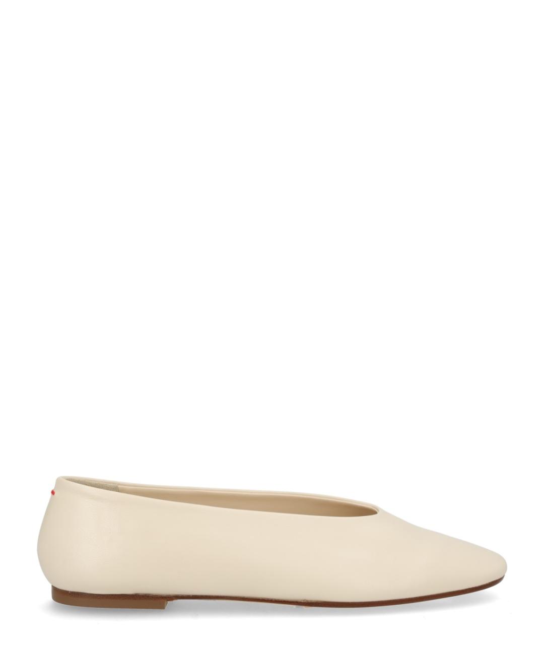 AEYDE Белые кожаные балетки, фото 1