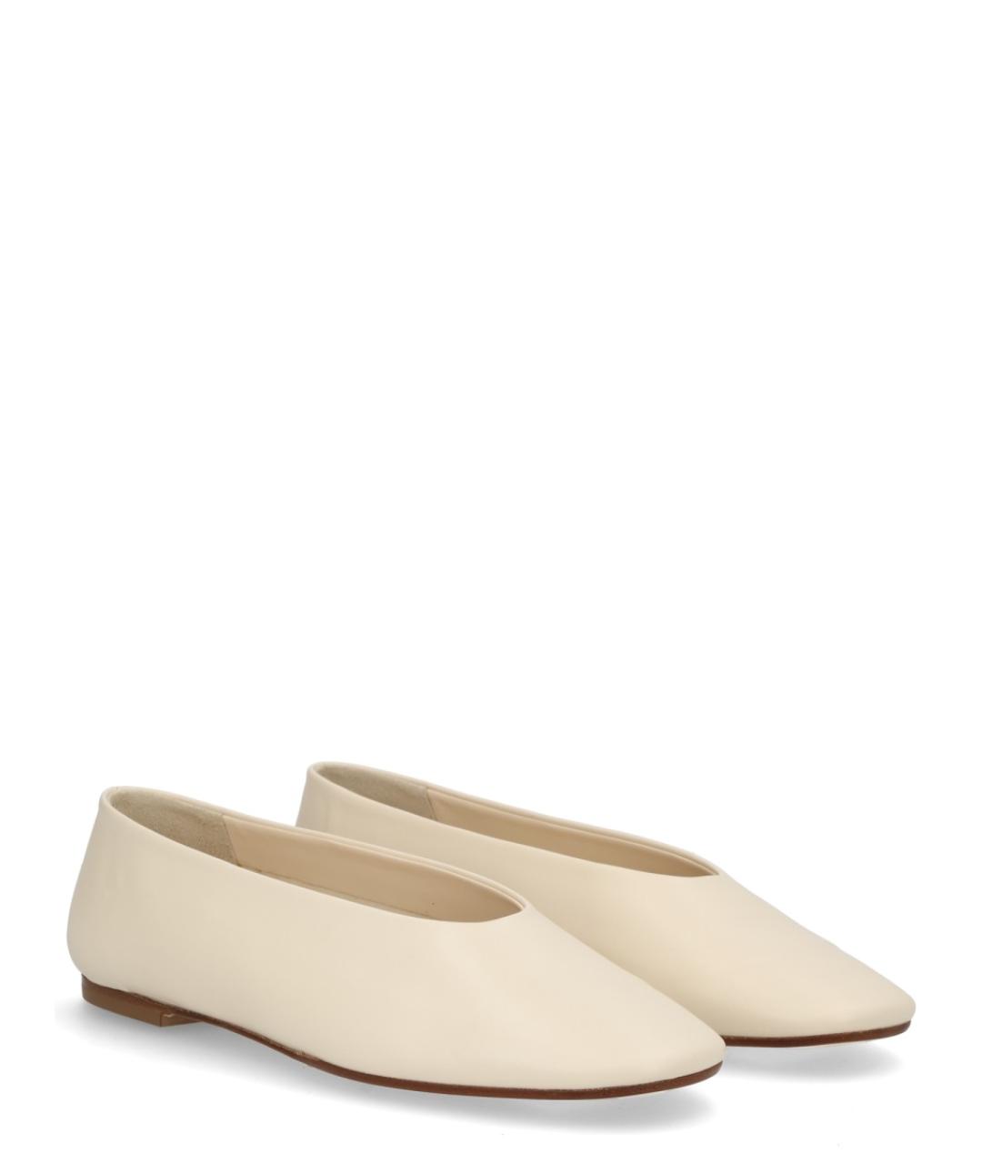 AEYDE Белые кожаные балетки, фото 2