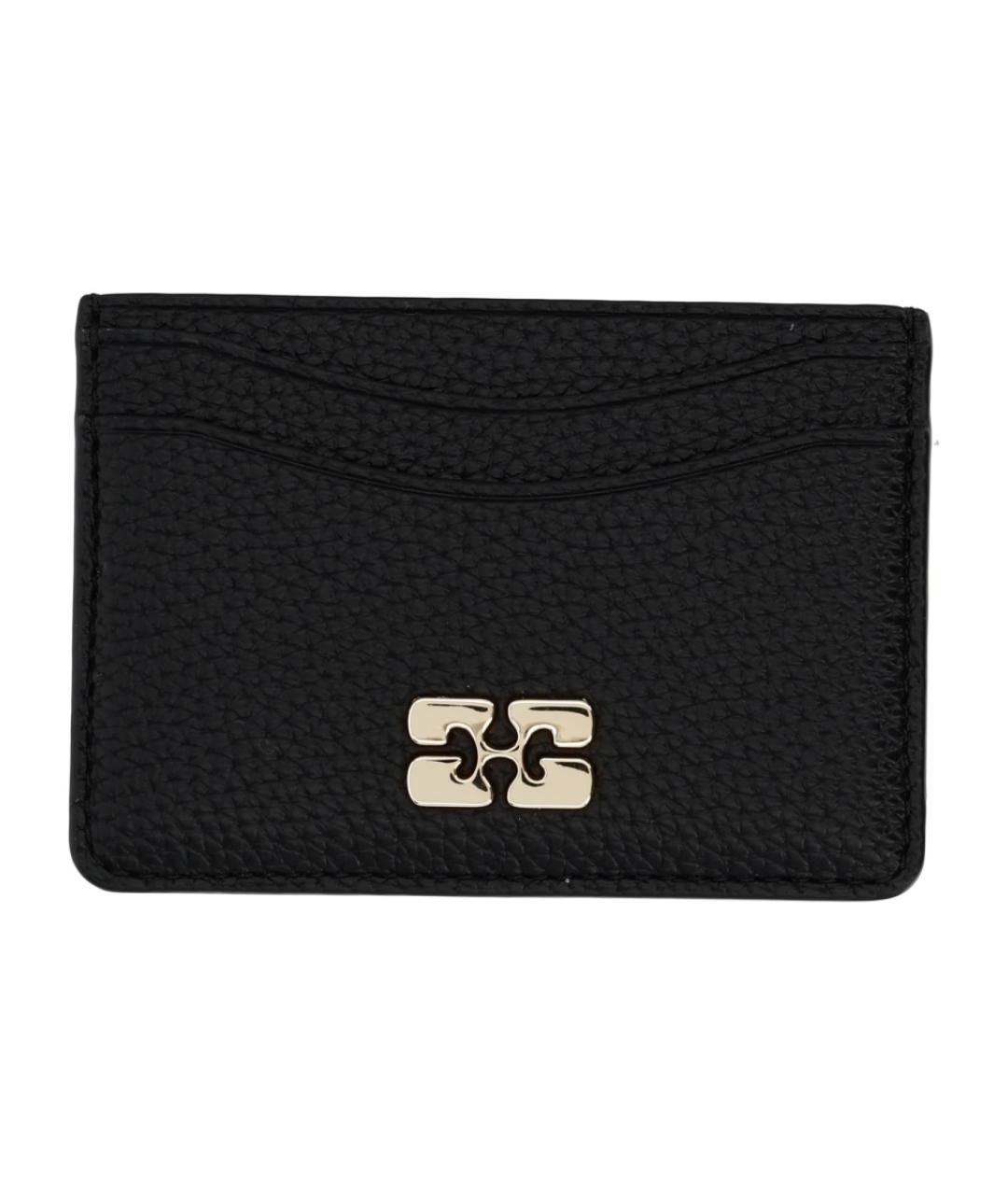 GANNI Черный полиуретановый кардхолдер, фото 1