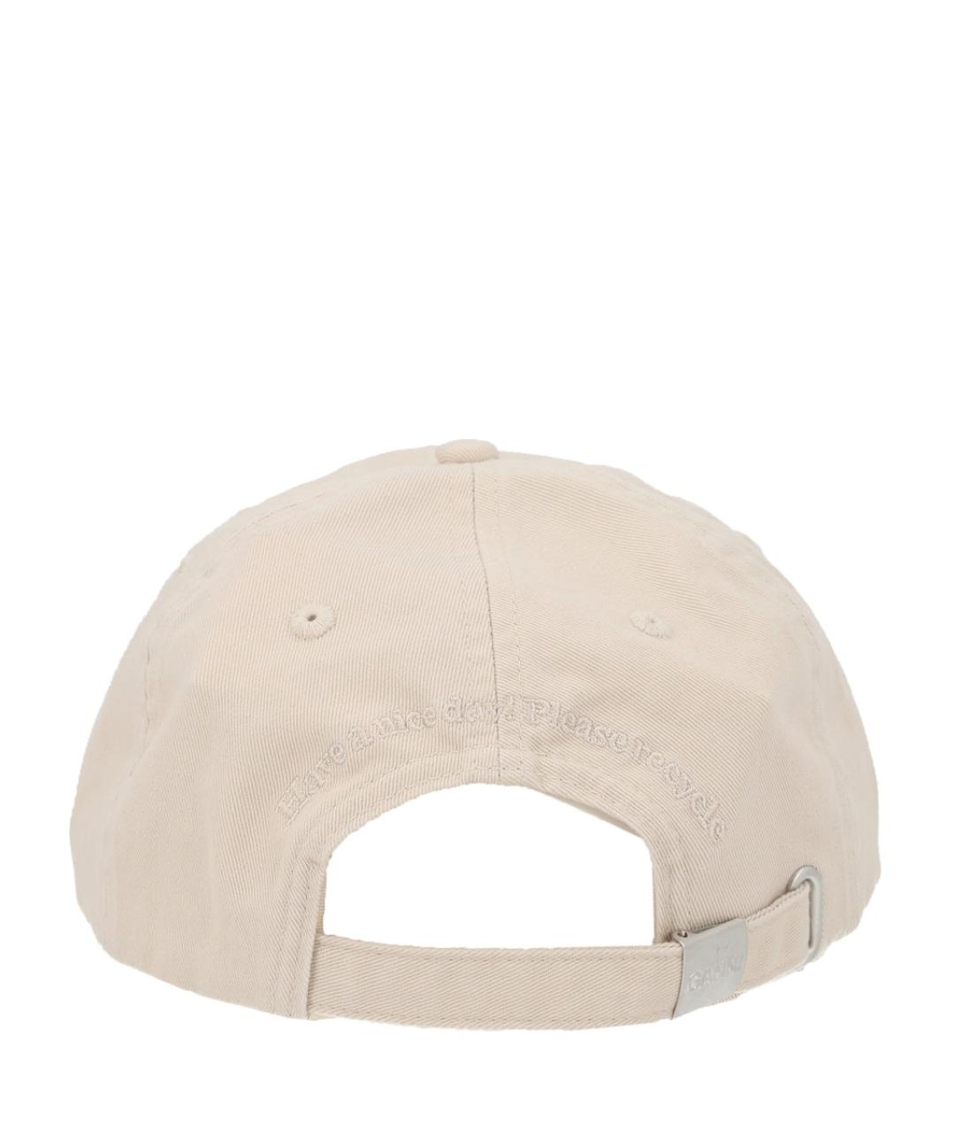GANNI Белая хлопковая кепка, фото 3